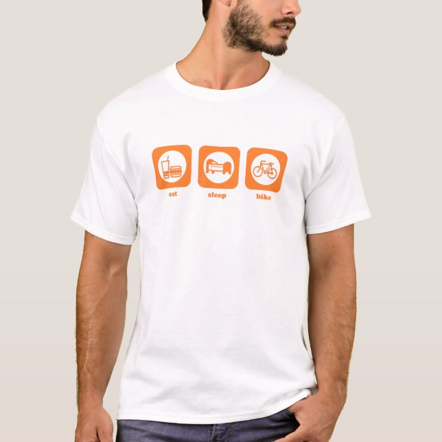 Coma. Sono. Bicicleta. T-shirt (Frente)