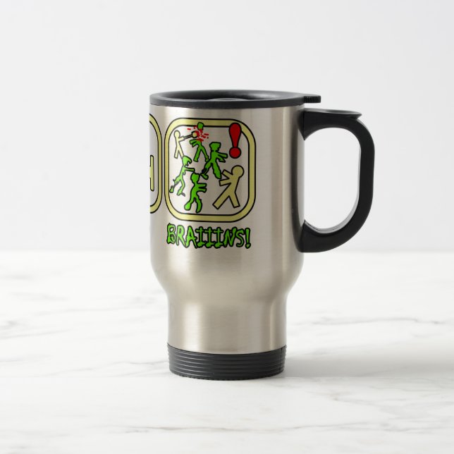 Coma - sono - BRAIIINS! - Caneca de viagem (Direita)