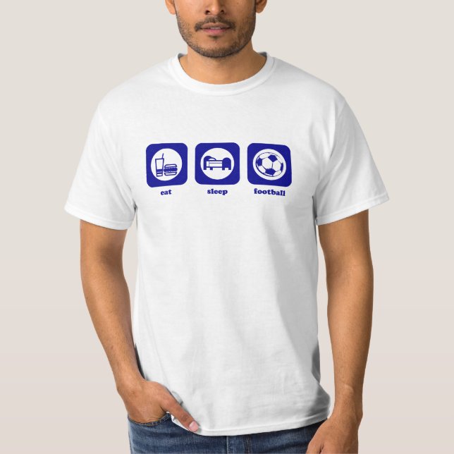 Coma. Sono. Futebol. T-shirt (Frente)