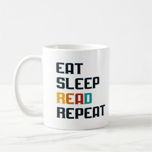 Coma sono leia a caneca de café repetida para o am