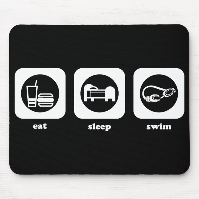Coma. Sono. Natação. Mousepad (Frente)