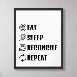 Coma Sono Reconcilie Repetir Poster de Contabilida