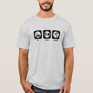 Coma. Sono. Tênis. T-shirt