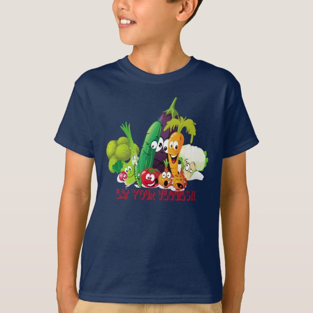 Coma sua camisa de vegetais (Frente)