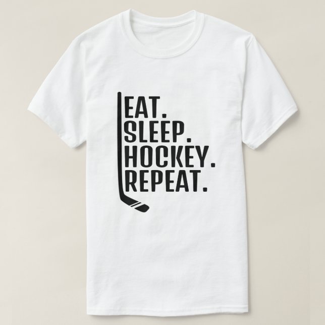 Coma uma camiseta de hóquei no sono (Frente do Design)