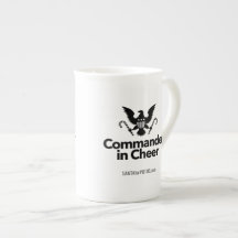 "Comandante caneca da porcelana de osso no elogio"