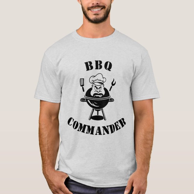 Comandante do churrasco T-Shirt - Presente no Dia  (Frente)