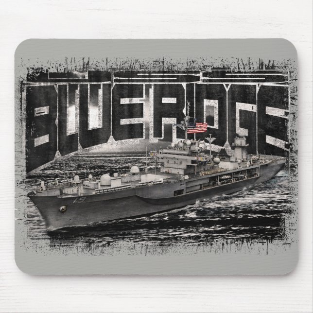 Comando de nave Blue Ridge Mousepad (Frente)