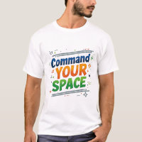 Comando Seu Espaço cita design de t-shirt