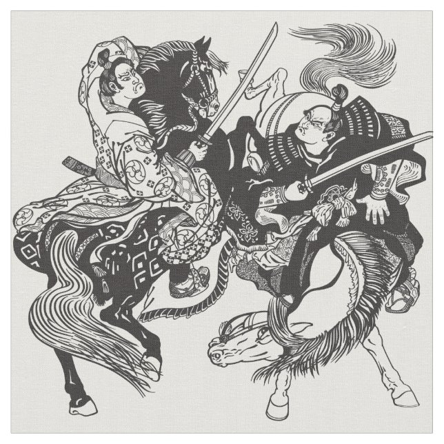 Combate ao Tecido de guerreiros japoneses do samur (Detalhe)