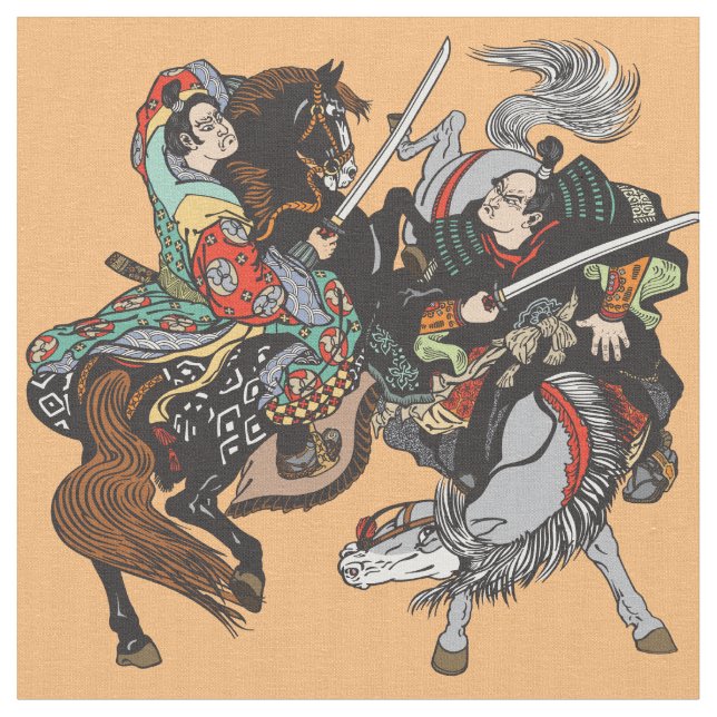 Combate ao Tecido de guerreiros japoneses do samur (Detalhe)