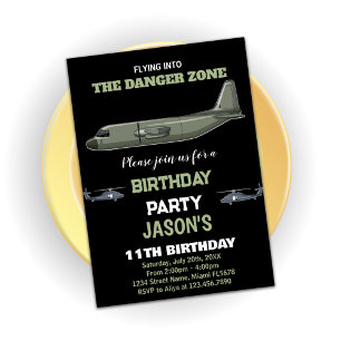 Combatendo Jet Birthday - Convites de Aniversário