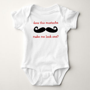 Combinação de bigode - T-shirt de 1 ano