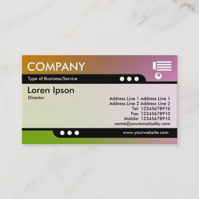 Comboio-bala - Cartão de visita de gradiente suave (Frente)