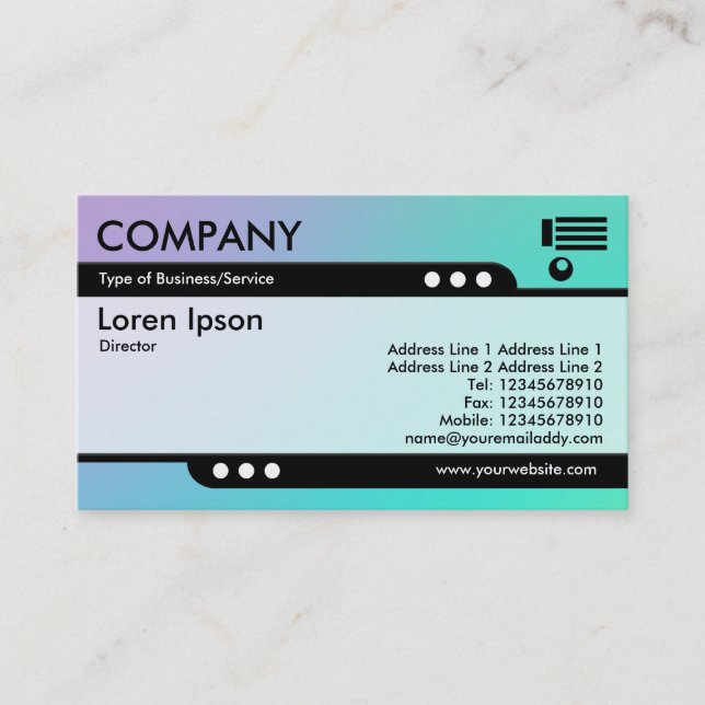 Comboio-bala - Cartão de visita de gradiente suave (Frente)