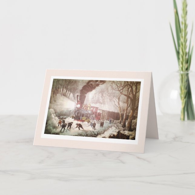Comboio de neve pensando no seu cartão (Frente)