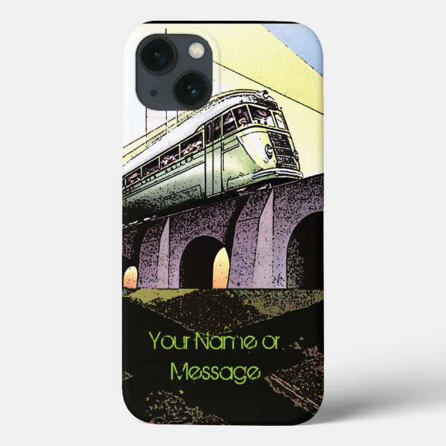 Comboio de velocidade na ponte (personalizado) (Verso)