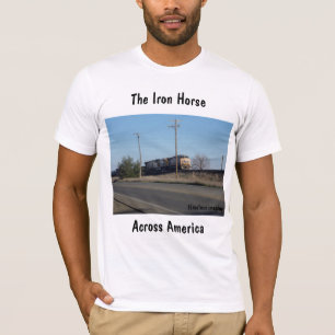 Comboios construíram camiseta americana, vestuário