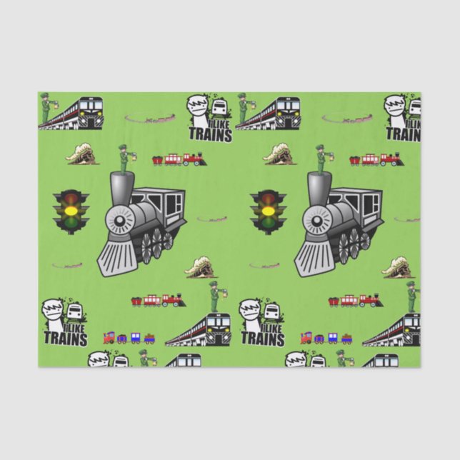 Comboios decorativos de papel tissue (Frente )