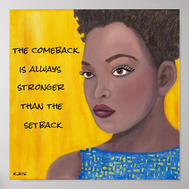 Comeback - Poster de arte inspiracional (Frente)