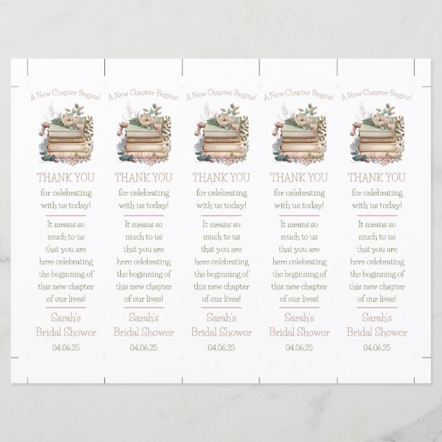 Começa Um Novo Capítulo! Favorito do Chá de Favori (Frente)