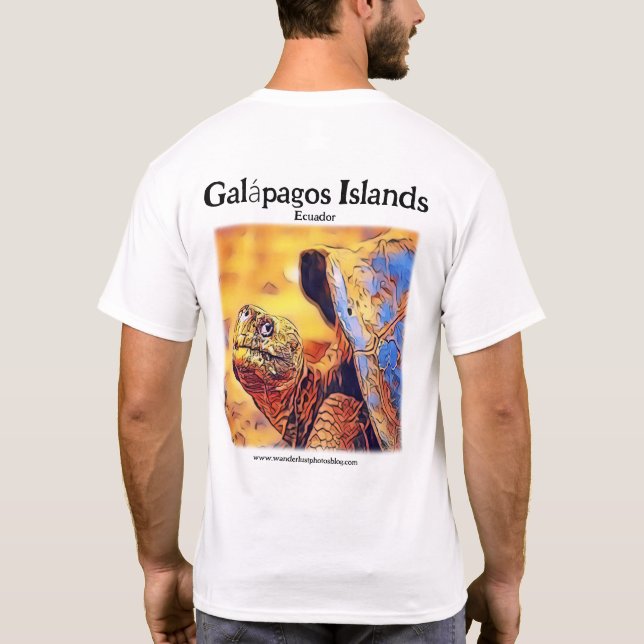 Comece a explorar hoje - Camisa T das Ilhas Galápa (Verso)