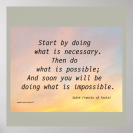 COMECE FAZENDO RUAS. POSTER FRANCIS