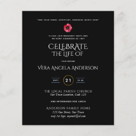 Comemoração do Orçamento do Convite Funeral Memori