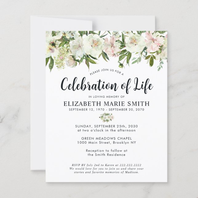 Comemoração do Orçamento do Memorial Funeral Flora (Frente)