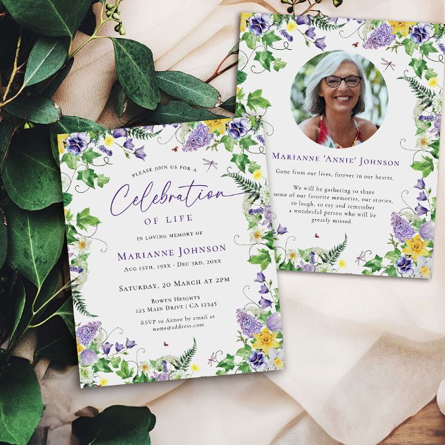 Comemoração Floral Moderna do Orçamento do Funeral (Criador carregado)