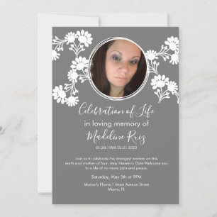 Comemoração Floral Motif do Convite à Fotografia d