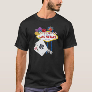 comemorando a camisa de Las Vegas do aniversário