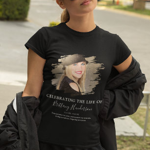 Comemorando A Vida De Camiseta Memorial Com Foto
