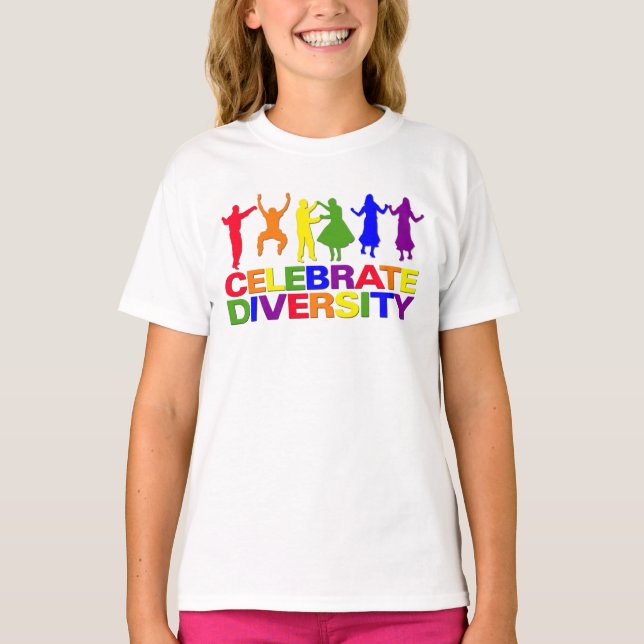 Comemorar a camisa da diversidade - escolha o esti (Frente)