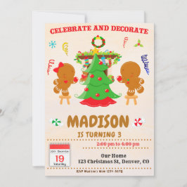 Comemorar e decorar o convite de aniversário de Na