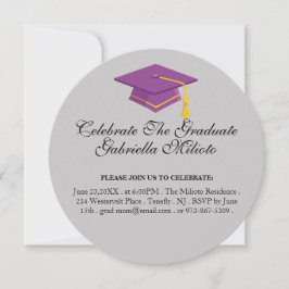 Comemorar O Convite Para Boné Roxo Formando