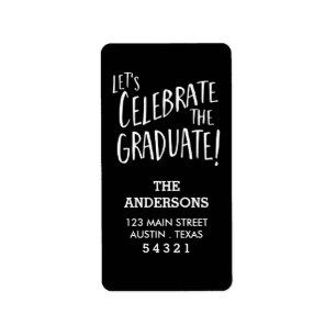 Comemore a etiqueta de endereço vertical graduada