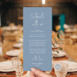 Comemore Conosco, Coloque O Cartões de agradecimen<br><div class="desc">Celebre conosco, este é o cartão editável moderno, em design de escrita minimalista, tema azul empoeirado, Place Setting Obrigado Cartões. Compartilhe o amor e mostre seu apreço aos seus convidados, quando eles sentarem em seu assento e lerem esse obrigado encantador personalizado que você coloca com o cartão de ajuste. É...</div>