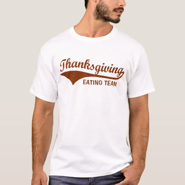 Comendo a equipe, t-shirt engraçados da acção de (Frente)