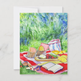 Comendo Cartões de Nota de Aquarela Externos