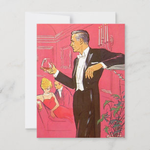 Comensal retro do convite do bar do cocktail do