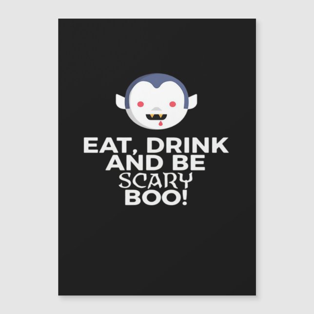 Comer Beber Boo Assustador Design Criativo Casu (Frente)