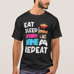Comer Camisa De Animo De Sono Repetir Camisa Anime