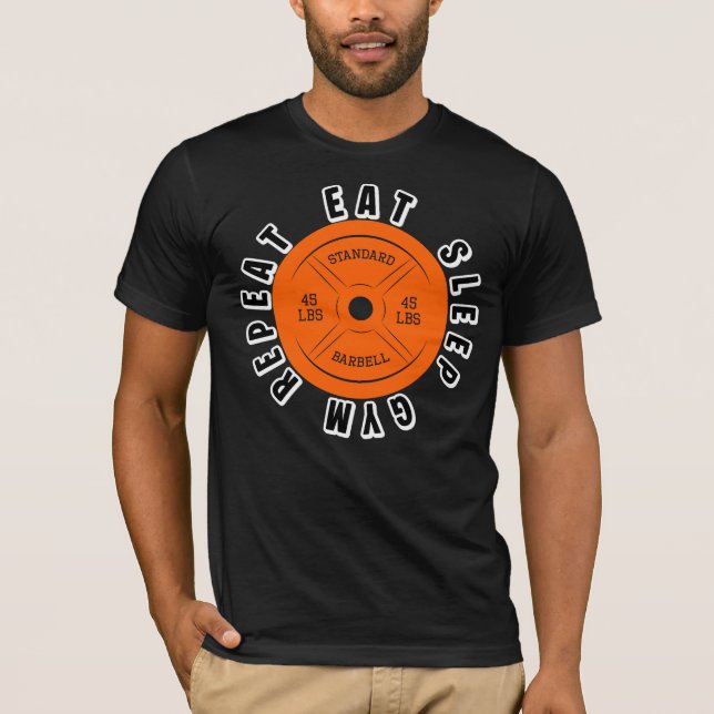 Comer Dormir Academia Repetir Camiseta da Academia (Frente)