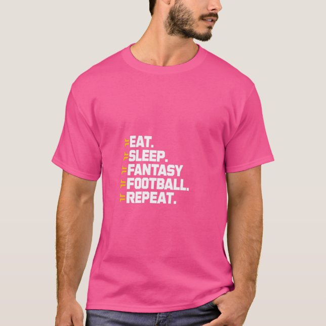Comer Dormir Camisa de Futebol Fantasia Futebol Fa (Frente)