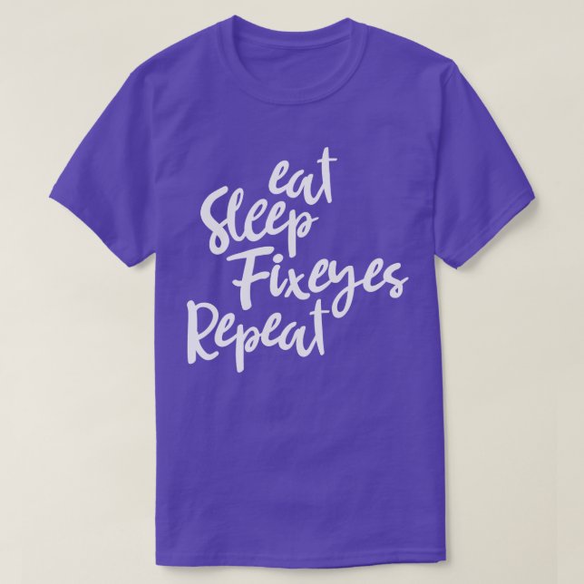 comer dormir consertar os olhos dormir camisa opto (Frente do Design)