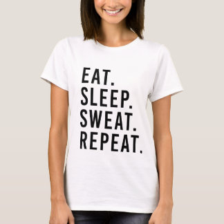 COMER.DORMIR. DOCE.REPETIR. T-shirt do exercício d