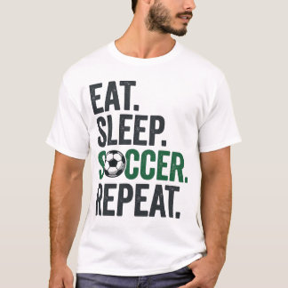 Comer Dormir Futebol Repetir Camisa Vintage Design