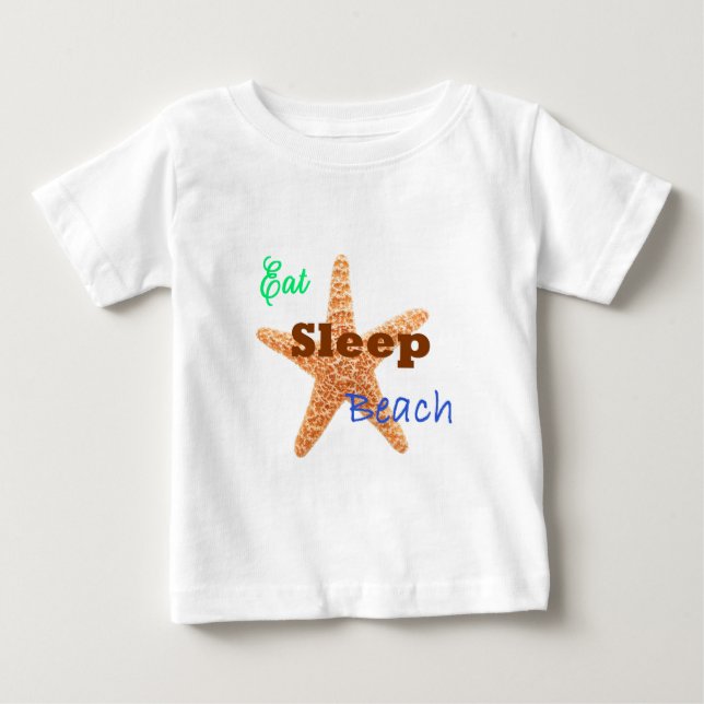 Comer Dormir Praia - Camiseta Infantil (Frente)