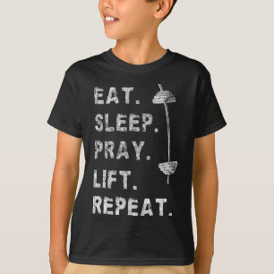 Comer Dormir Rezar Levantar Repetir Camiseta de Ac